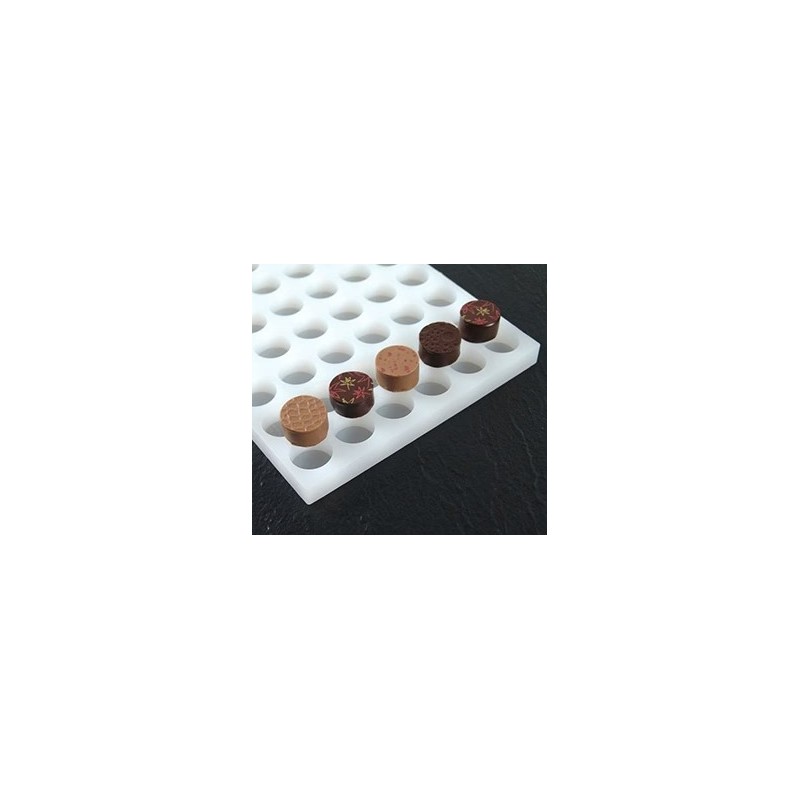 PLAQUE SILICONE CHOCOLAT - 54 ronds Ø 26xht14 mm