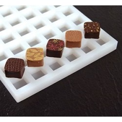PLAQUE SILICONE CHOCOLAT - 54 carrés 23x23xht14 mm