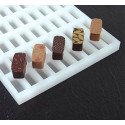 PLAQUE SILICONE CHOCOLAT - 63 rectangles 35x14xht14 mm