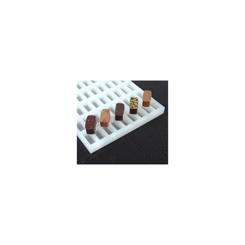 PLAQUE SILICONE CHOCOLAT - 63 rectangles 35x14xht14 mm