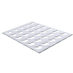 PLAQUE CHABLON SILICONE - 30 cœurs 31x31xép2 mm (lot de 2)