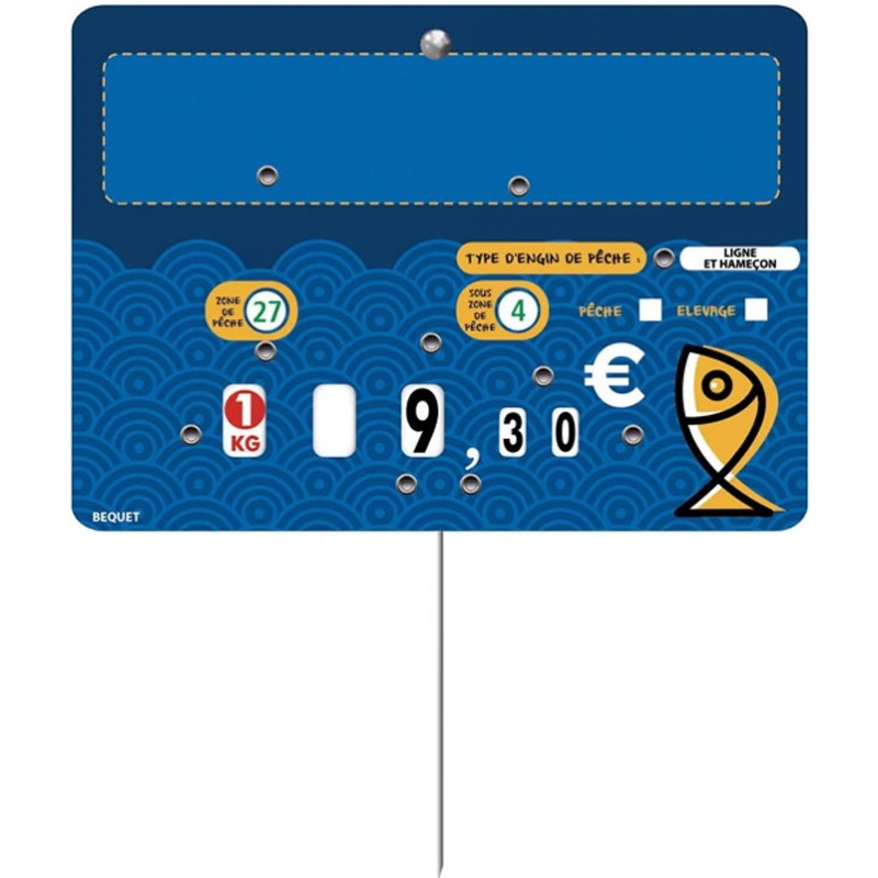 ETIQUETTE POISSON GRAIN DE MER