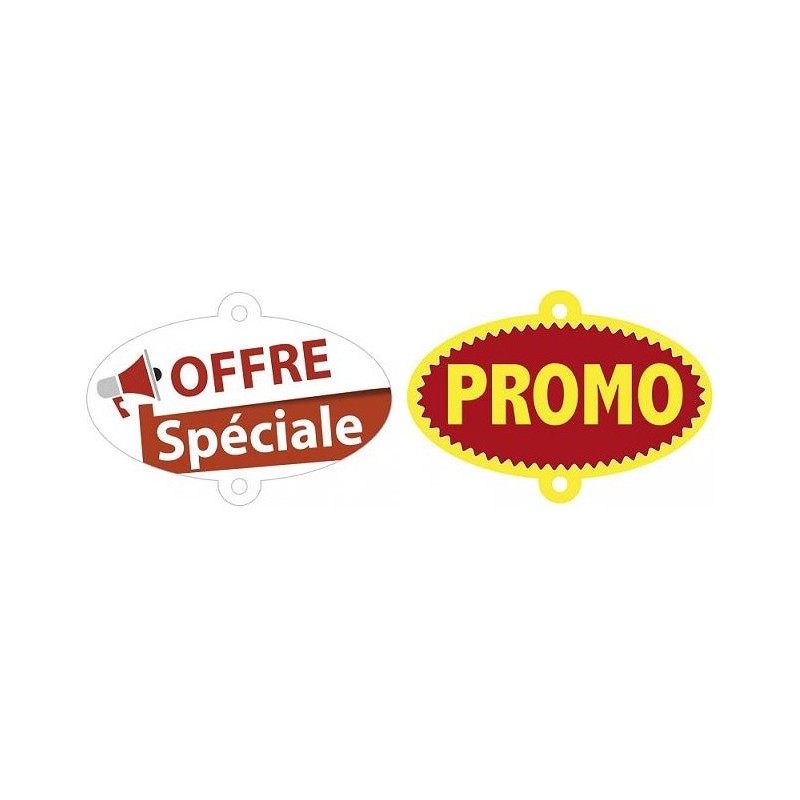 OVALE "promo / offre spéciale" - 11x8 cm (lot de 10)