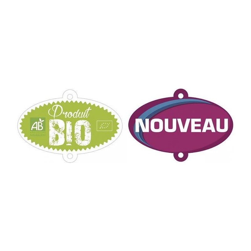 OVALE "bio / nouveau" - 11x8 cm (lot de 10)