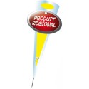 MINI FLECHE "produit régional" 6x14 cm (lot de 10)