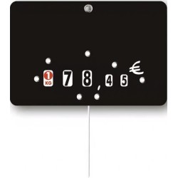 ETIQUETTE NEUTRE NOIR 70x105 mm - neutre (lot de 10) sans pique