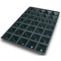 PLAQUE SILICONE 600X400 - 35 pyramides 65x65xht35 mm - 40ml