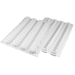 PLAQUE SILICONE 388X288 - 4 moules galaxy 375x42xht42 mm - 2000ml