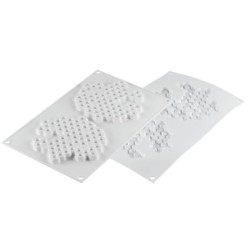 PLAQUE SILICONE 300X175 - 2 décors miel Ø 140xht10 mm - 80ml