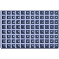 PLAQUE SILICONE 600X400 - 96 mini pyramides 35x35xht22 - 13ml