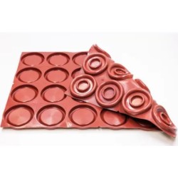 PLAQUE SILICONE 600X400 - 24 tartes rondes Ø 90xht15 - 58ml