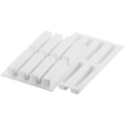 PLAQUE SILICONE 300X175 - 8 stripe éclairs 130x28xht28 mm - 95ml