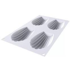PLAQUE SILICONE 300X175 - 4 madeleines XL 117x77xht22 mm - 95ml
