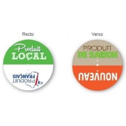 DISCINFO "produit français/produit local" Ø 68 mm (lot de 10)