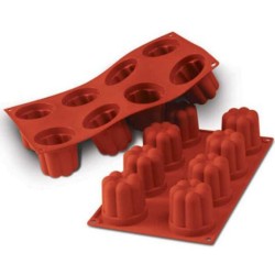 PLAQUE SILICONE 300X175 - 8 bavarois Ø 57xht57mm - 130ml