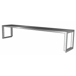 ETAGERE INOX SUR COLONNETTES