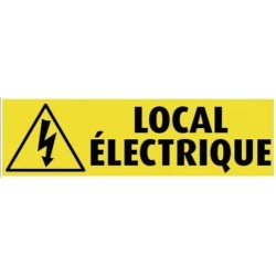 PLAQUE PVC ALU ADHÉSIVE 170x50 MM "Local Electrique"