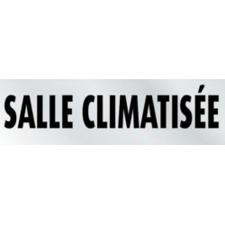 PLAQUE PVC ALU ADHÉSIVE 170x50 MM "Salle climatisée"