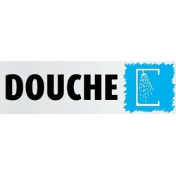 PLAQUE PVC ALU ADHÉSIVE 170x50 MM "Douche"