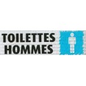PLAQUE PVC ALU ADHÉSIVE 170x50 MM "Toilettes hommes"