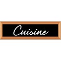 PLAQUE TERRA FAUX CADRE BOIS 170x50 MM "Cuisine"