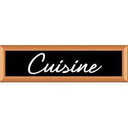 PLAQUE TERRA FAUX CADRE BOIS 170x50 MM "Cuisine"