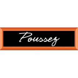 PLAQUE TERRA FAUX CADRE BOIS 170x50 MM "Poussez"