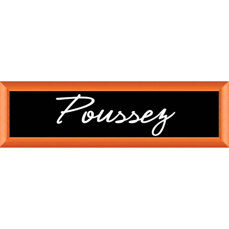 PLAQUE TERRA FAUX CADRE BOIS 170x50 MM "Poussez"
