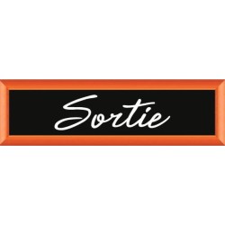 PLAQUE TERRA FAUX CADRE BOIS 170x50 MM "Sortie"