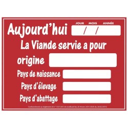 PANNEAU PVC 400x300 mm Traçabilité + fil nylon