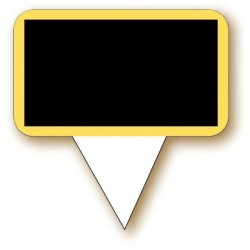 ETIQUETTE Ecolière 55x30 mm neutre, pique plastique (lot de 100)