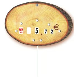 ETIQUETTE Rondin 125x80 mm, à roulettes, pique inox (lot de 10)