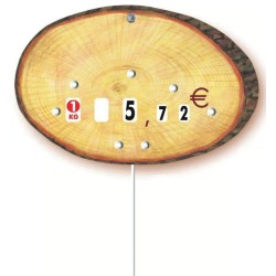 ETIQUETTE Rondin 145x95 mm, à roulettes, pique inox (lot de 10)