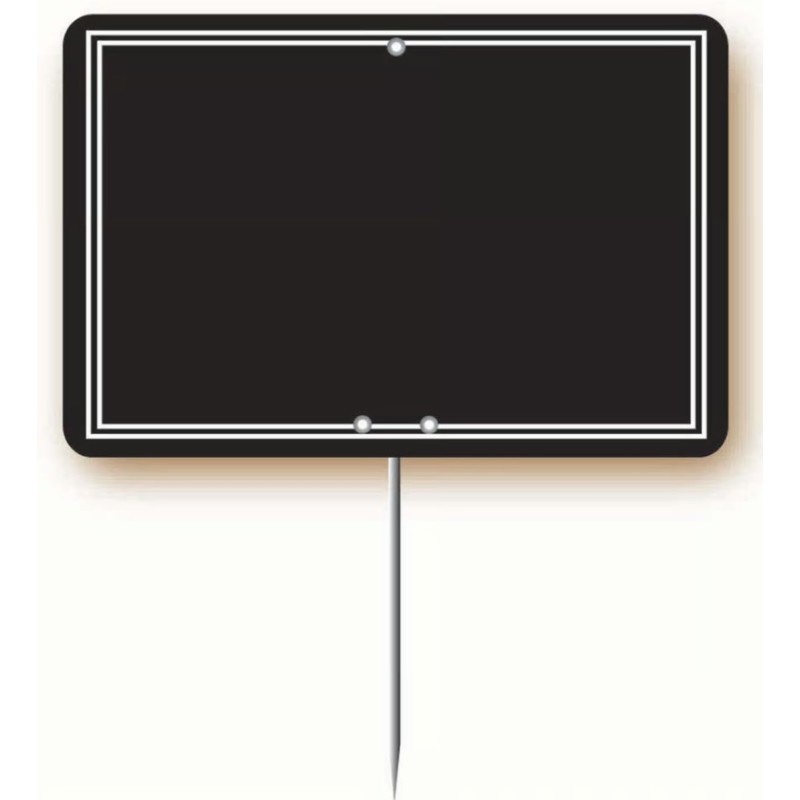 ARDOISINE noire 100x70 mm, sans roulettes, pique inox (lot de 10)