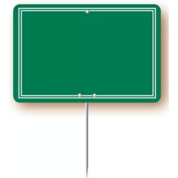 ARDOISINE verte 150x100 mm, sans roulettes, pique inox (lot de 10)