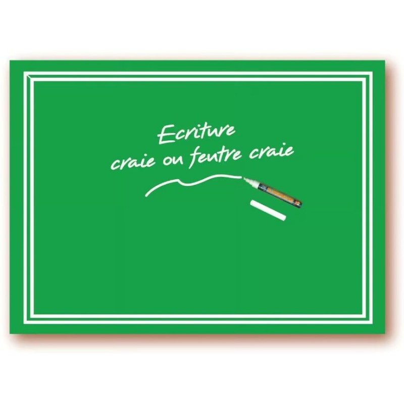 ARDOISINE verte 495x695 mm, PS 2 mm, recto/verso + fil nylon (lot de 