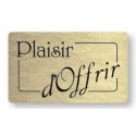 ETIQUETTE ADHESIVE GAUFRAGE "plaisir d'offrir" (x1000)