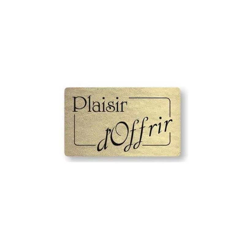 ETIQUETTE ADHESIVE GAUFRAGE "plaisir d'offrir" (x1000)