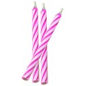 BOUGIE TORSADEE - ht 6 cm - ROSE (x144)