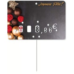 ETIQUETTE Féerie 105x70 mm neutre, à roulettes, pique inox (lot de 10