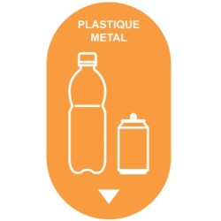 KIT SIGNALETIQUE PLASTIQUE METAL + COLLERETTE JAUNE