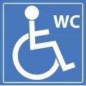 PANCARTE adhésive 100x100 mm "WC PMR"