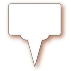 ETIQUETTE NEUTRE BLANCHE 75X45 mm - avec pique (lot de 10)