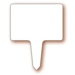 ETIQUETTE NEUTRE BLANCHE 100X67 mm - avec pique (lot de 10)
