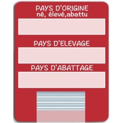 CLIP BOUCHERIE "NE, ELEVE, ABATTU" - lot de 10