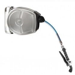 ENROULEUR AUTOMATIQUE INOX AVEC DOUCHETTE - tuyau de 5 m