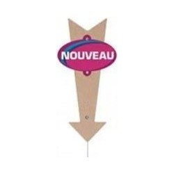 FLECHE NATURE pour message recto/verso - 7.5x24 cm (lot de 10)
