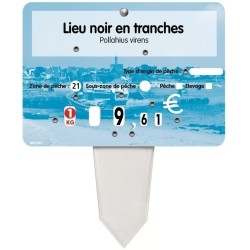 ETIQUETTE 140x100 mm Pastel, à texte, 8 roulettes, patte PVC cristal