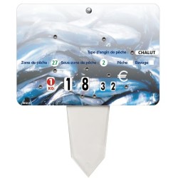 ETIQUETTE 140x100 mm Saveur, neutre, 8 roulettes, patte PVC cristal (