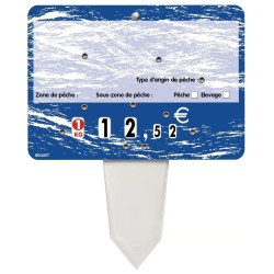 ETIQUETTE 140x100 mm Turbulence, neutre, 8 roulettes, patte PVC crist